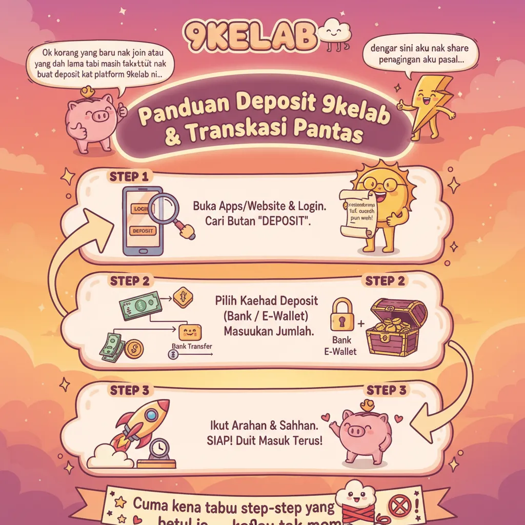 Panduan Deposit 9kelab & Transaksi Pantas