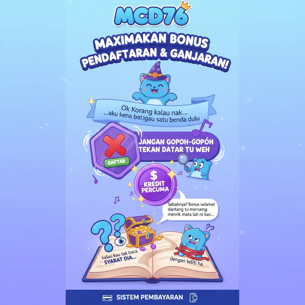 Maksimalkan Bonus Pendaftaran & Ganjaran di mcd76